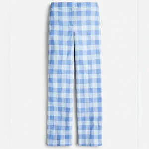 J. Crew Blue and White Checkered Pants